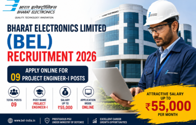 Bharat Electronics Limited (BEL) Recruitment 2026: Apply Online for 09 Project Engineer-I Posts | Salary Up to ₹55,000