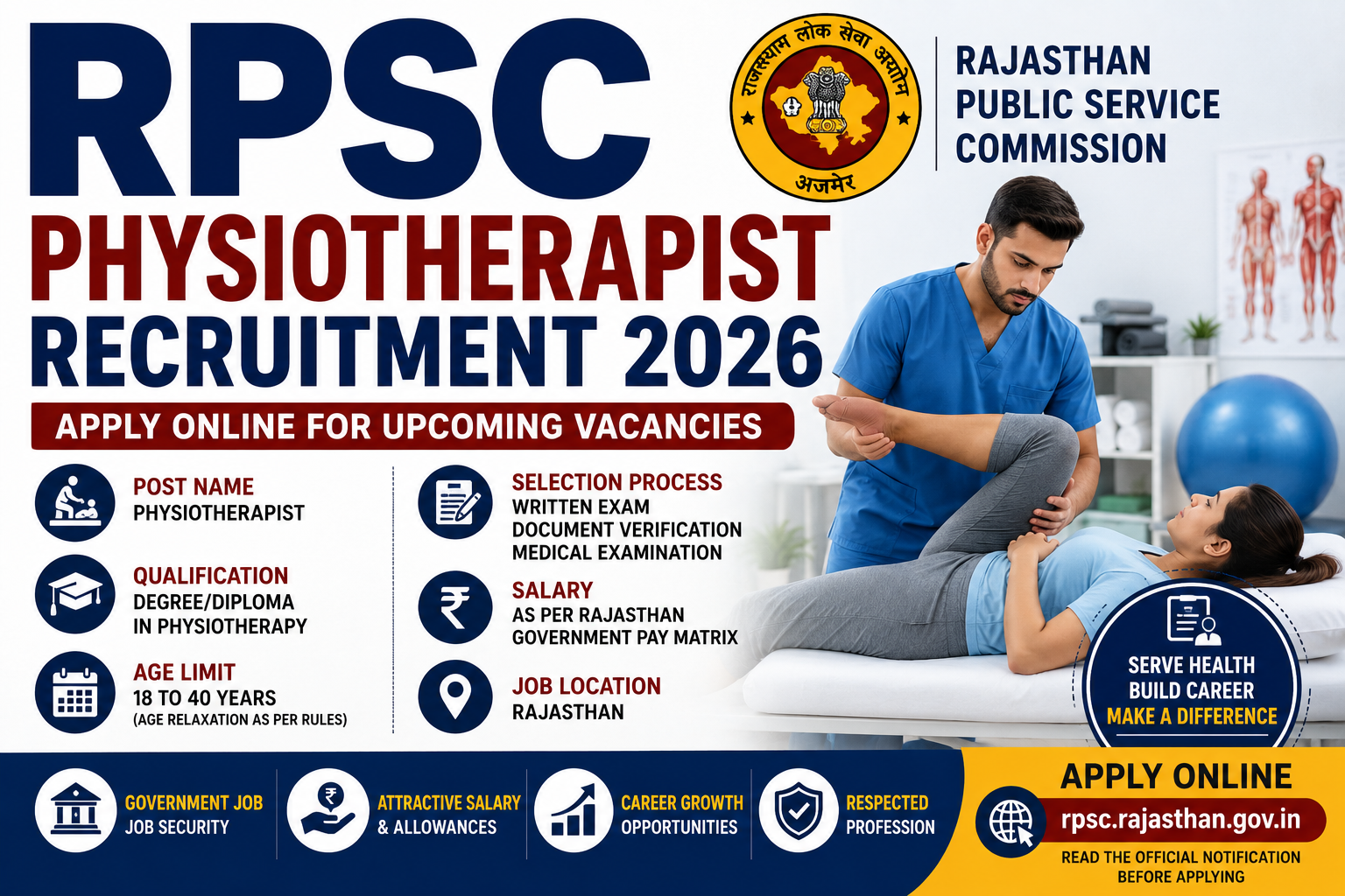 RPSC Physiotherapist Recruitment 2026