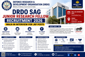 DRDO SAG Junior Research Fellow