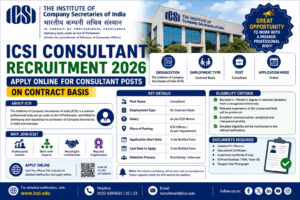 ICSI Consultant Recruitment 2026