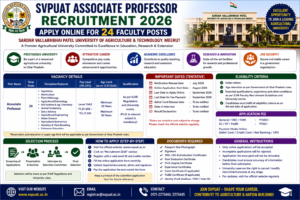 SVPUAT Associate Professor Recruitment 2026