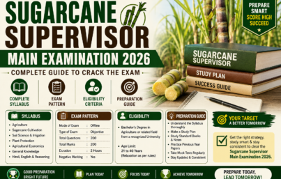 Sugarcane Supervisor Main Examination 2026: Complete Syllabus, Exam Pattern, Eligibility & Preparation Guide