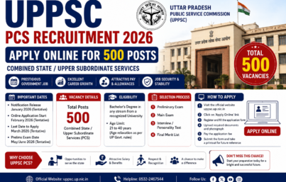 UPPSC PCS Recruitment 2026: Apply Online for 500 Combined State/Upper Subordinate Services Posts