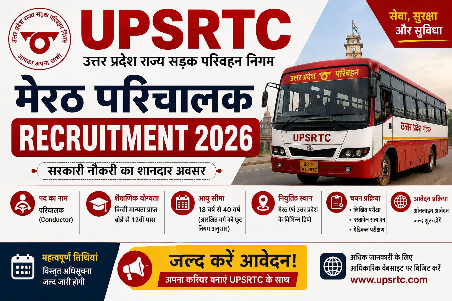 UPSRTC Meerut Parichalak Recruitment 2026