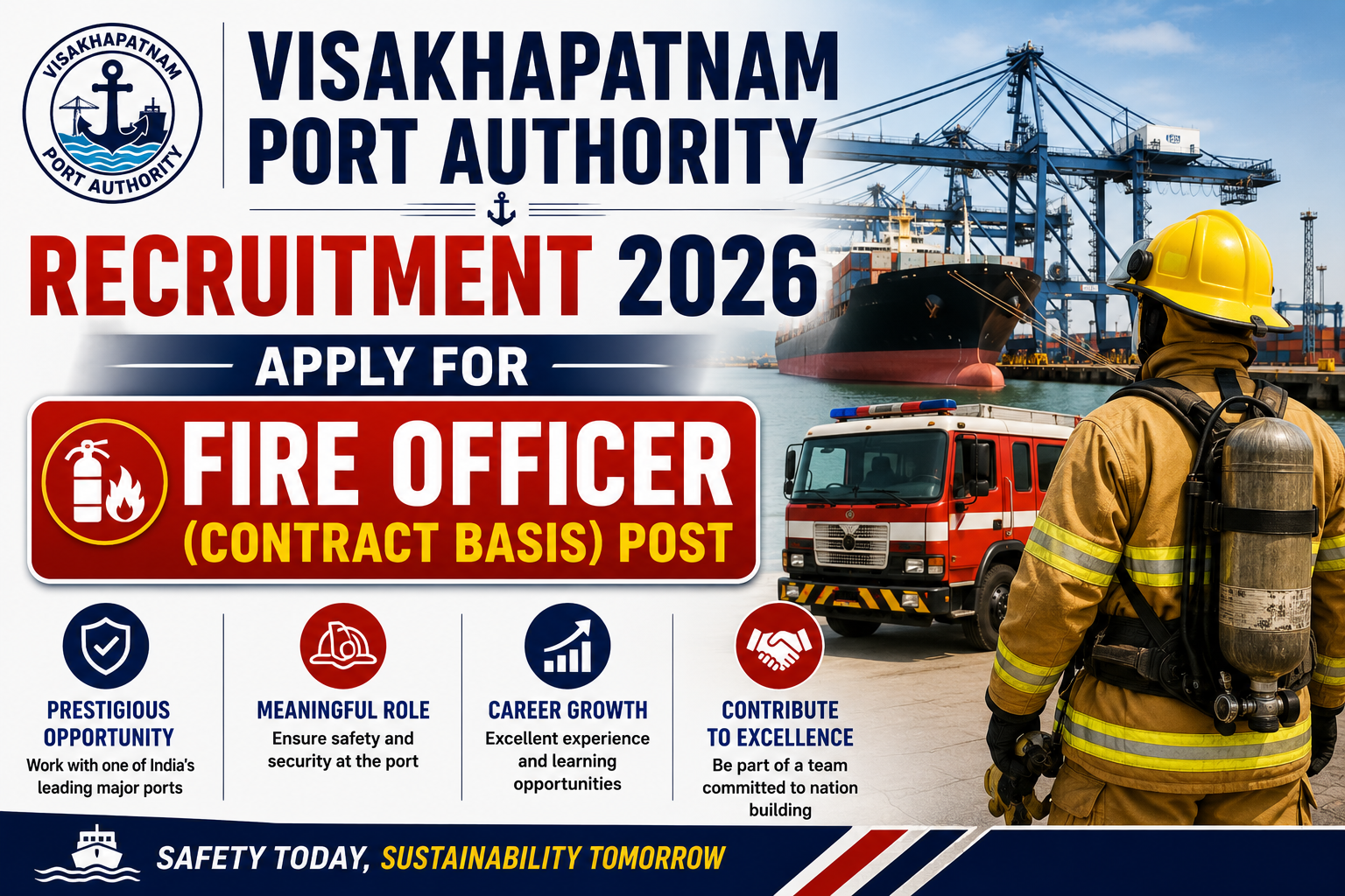 Visakhapatnam Port Authority Recruitment 2026 notification for Fire Officer post