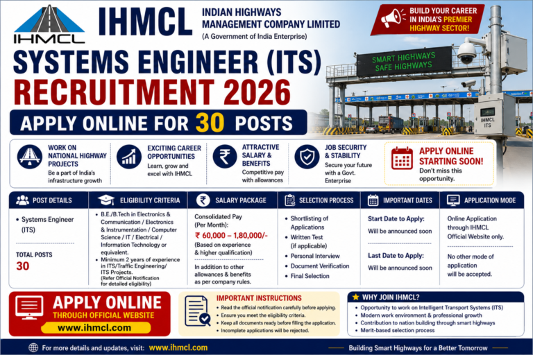 ihmcl-systems-engineer-recruitment-2026