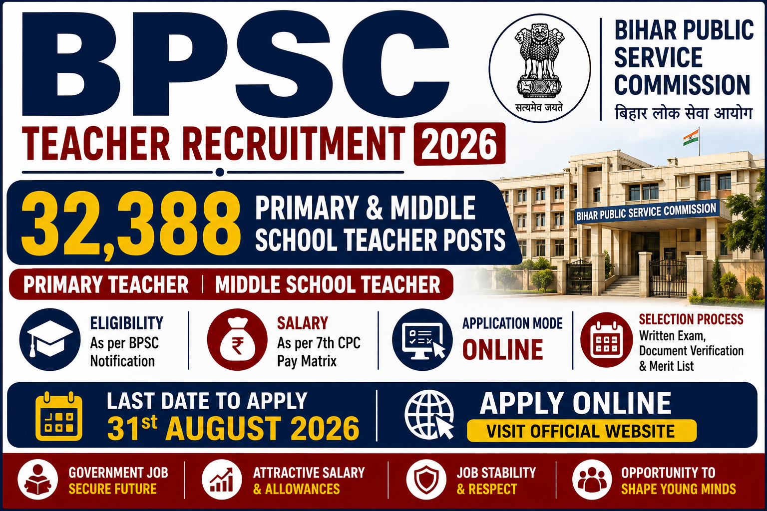 BPSC Teacher Recruitment 2026