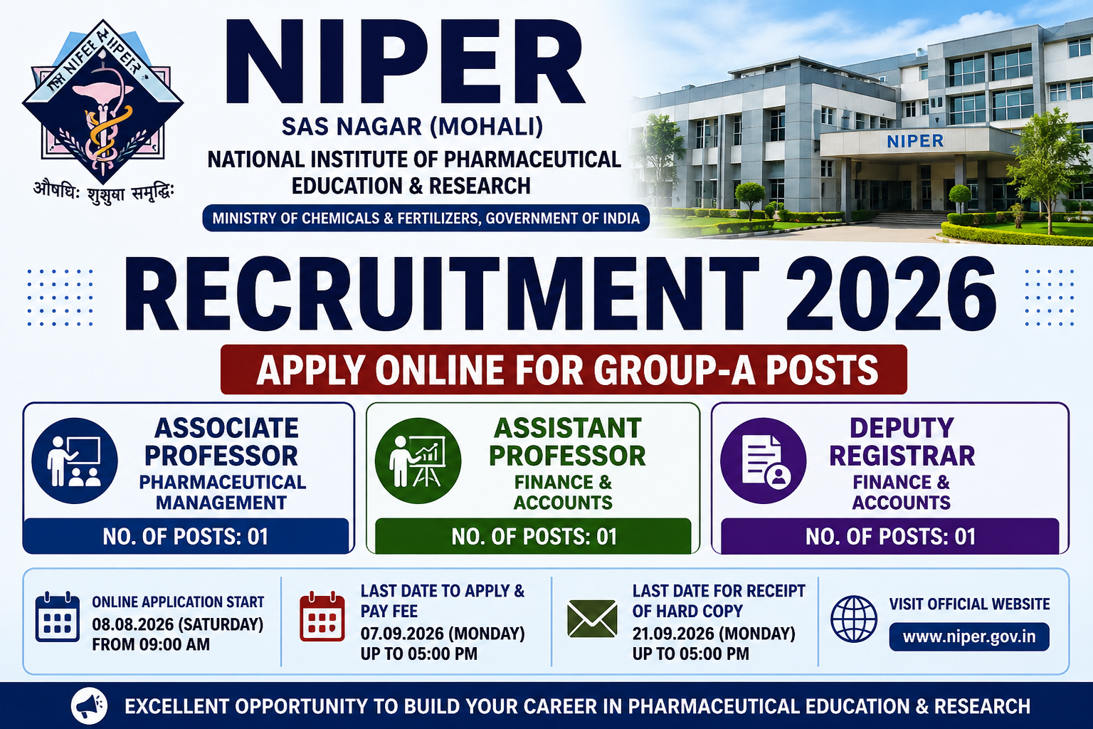 NIPER Recruitment 2026