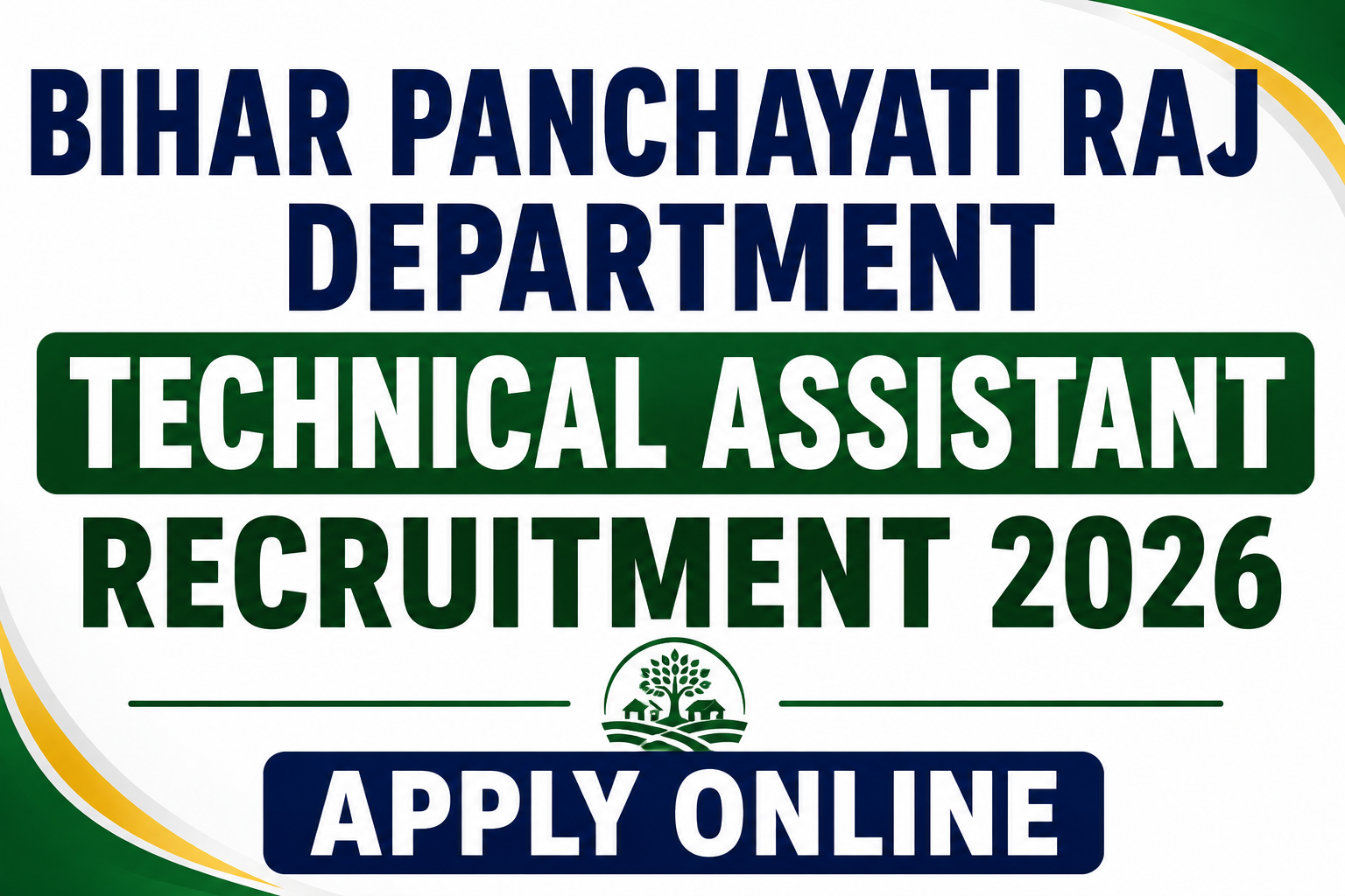 Bihar Panchayati Raj Technical Assistant Recruitment 2026
