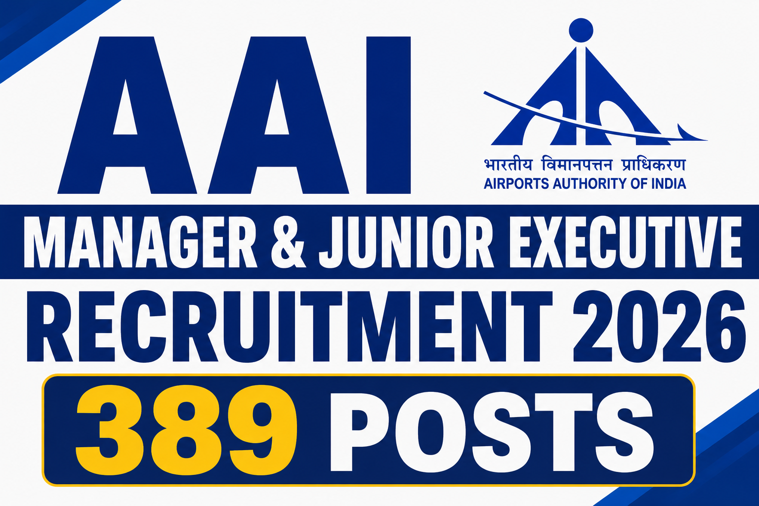AAI Manager & Junior Executive Recruitment 2026
