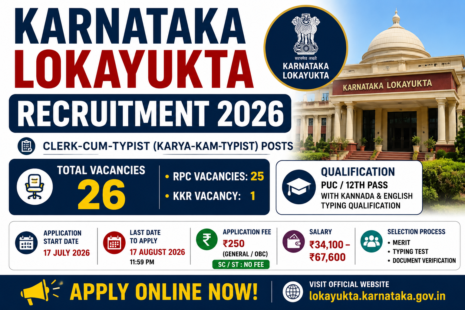 Karnataka Lokayukta Recruitment 2026