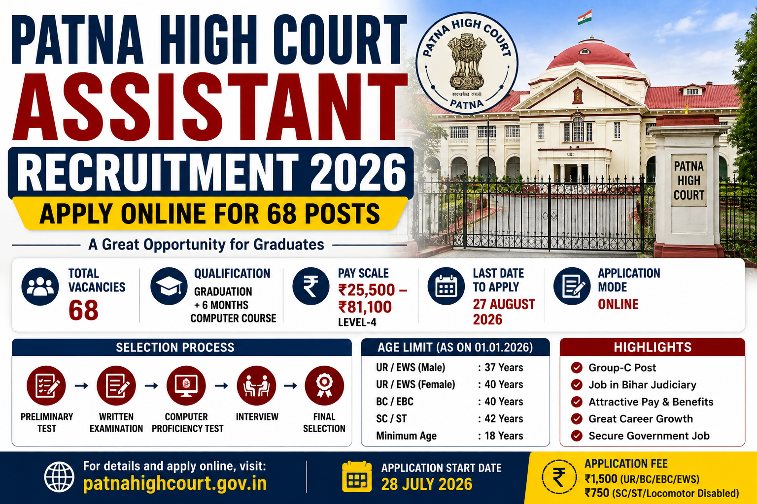 Patna High Court Assistant Recruitment 2026