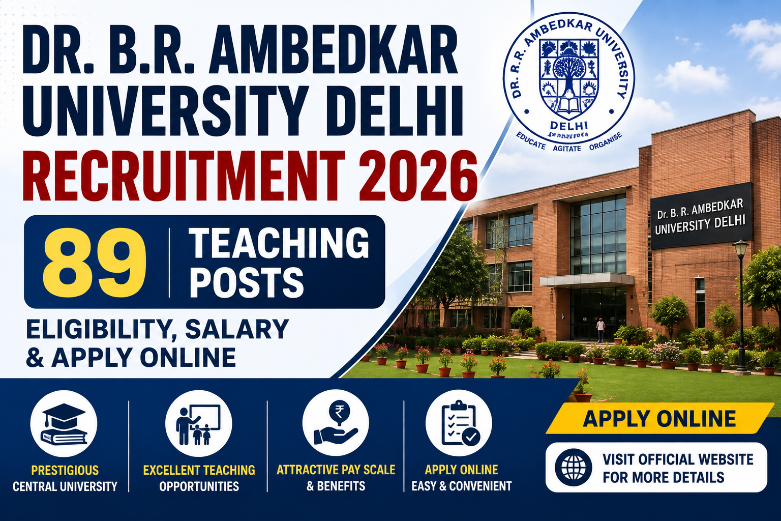 Dr. B.R. Ambedkar University Delhi Recruitment 2026