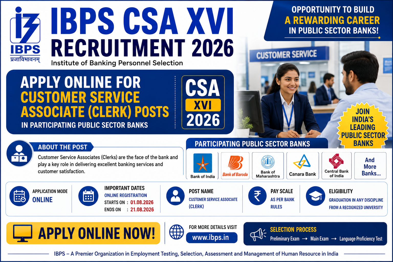 IBPS CSA XVI Recruitment 2026