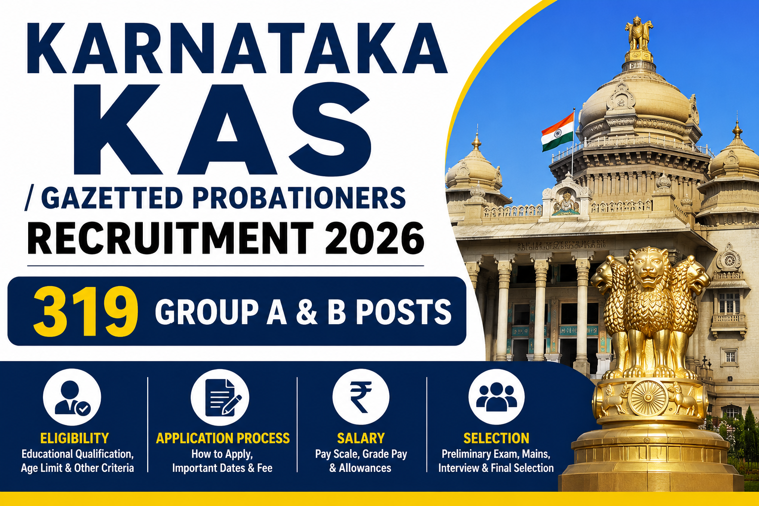 Karnataka KAS Recruitment, KPSC Recruitment 2026, Gazetted Probationers, Karnataka Government Jobs, KAS Vacancy 2026