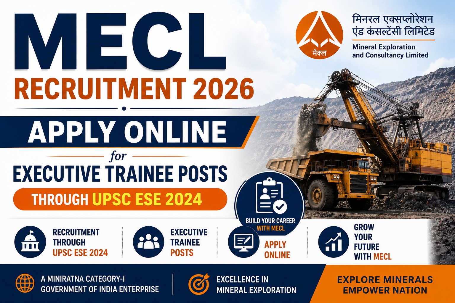 MECL Recruitment 2026 notification for Executive Trainee posts