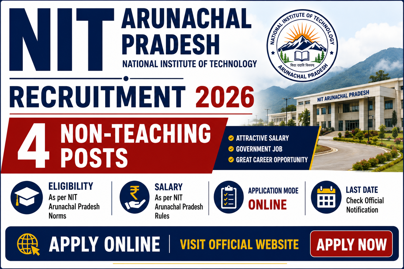 NIT Arunachal Pradesh Recruitment 2026