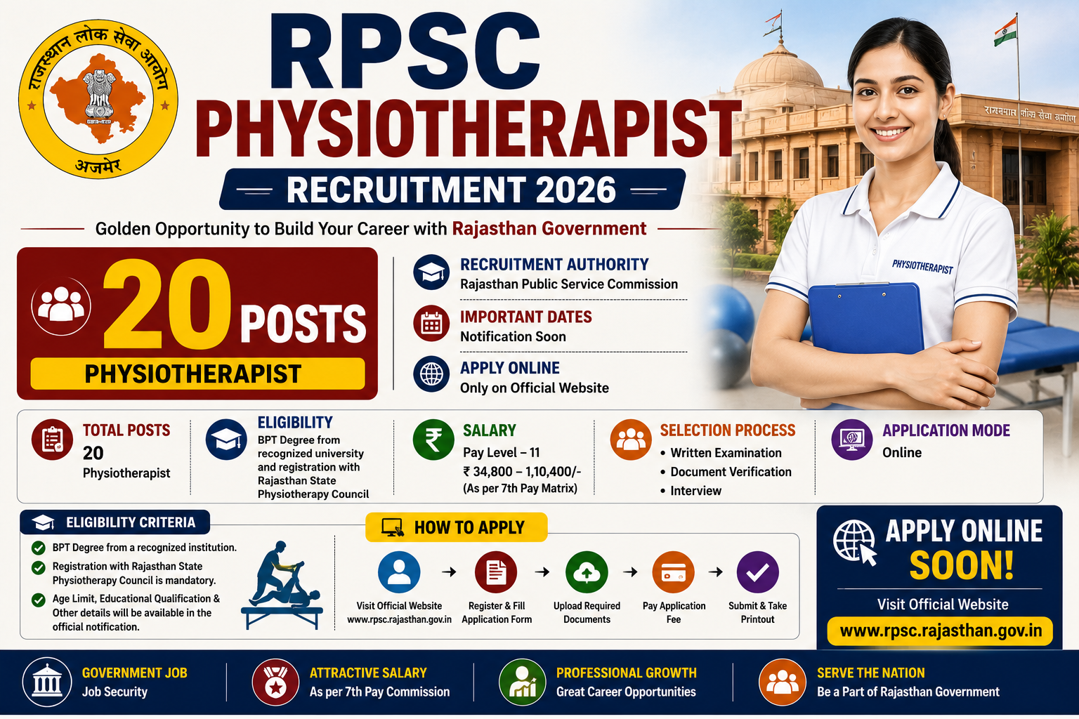 RPSC Physiotherapist Recruitment 2026