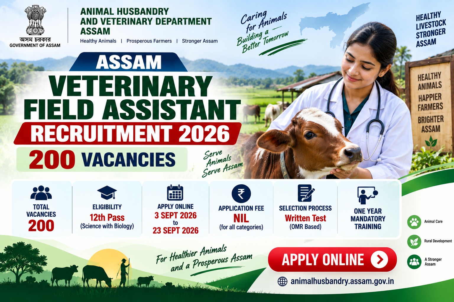 Assam Veterinary Field Assistant Recruitment 2026
